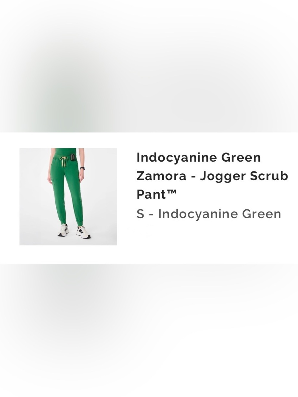 Figs Indocyanine Green Zamora Jogger Scrub Pant